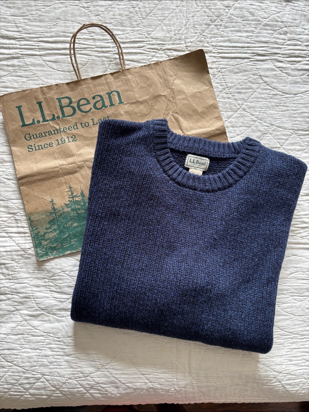 LL Bean Classic Ragg Wool  Sweater - Picture 7 of 7